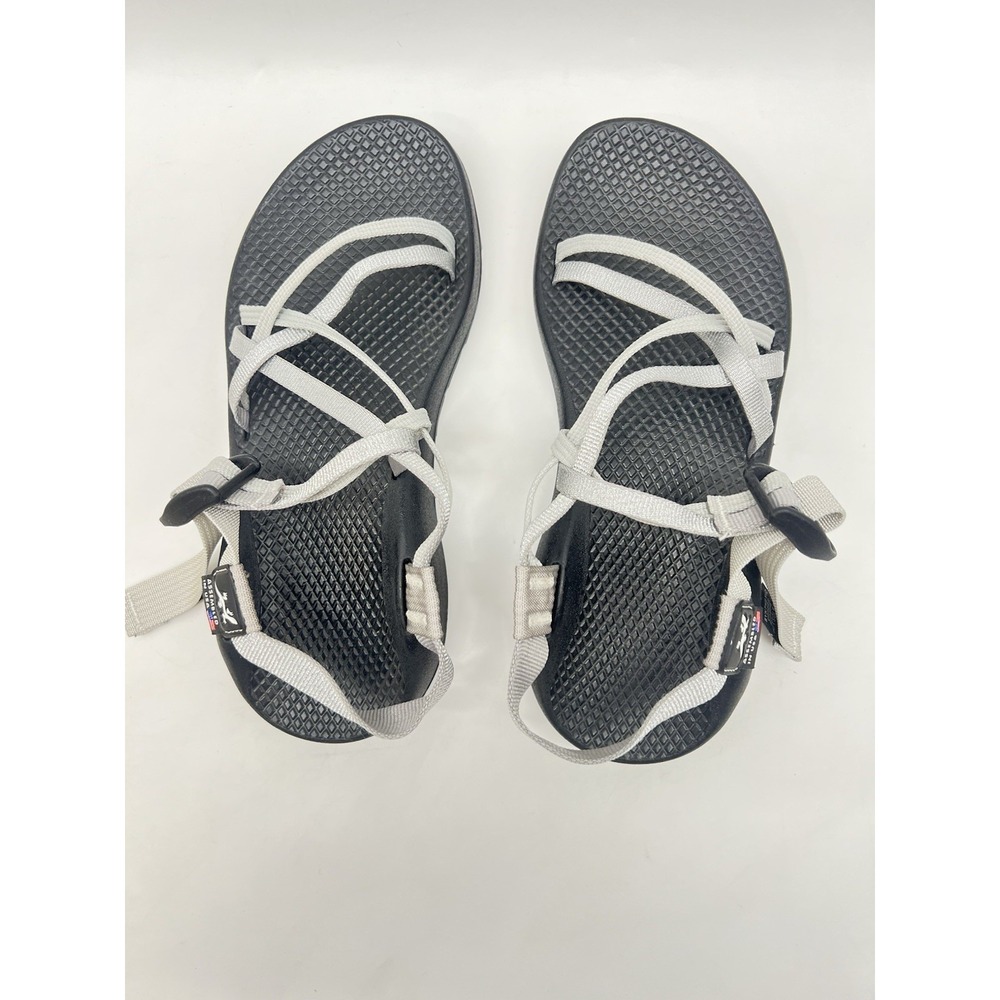 Chaco Custom ZX2 Sandals Womens Size 6 Gray Strappy Hiking Vibram Sole USA Made